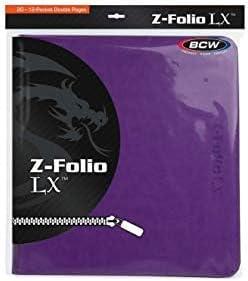 image:imageBCW ZFolio 12Pocket LX USA Portfolio Binder Zip for TCGs AcidFree Archival Safe Polypropylene No PVC OrangePurple