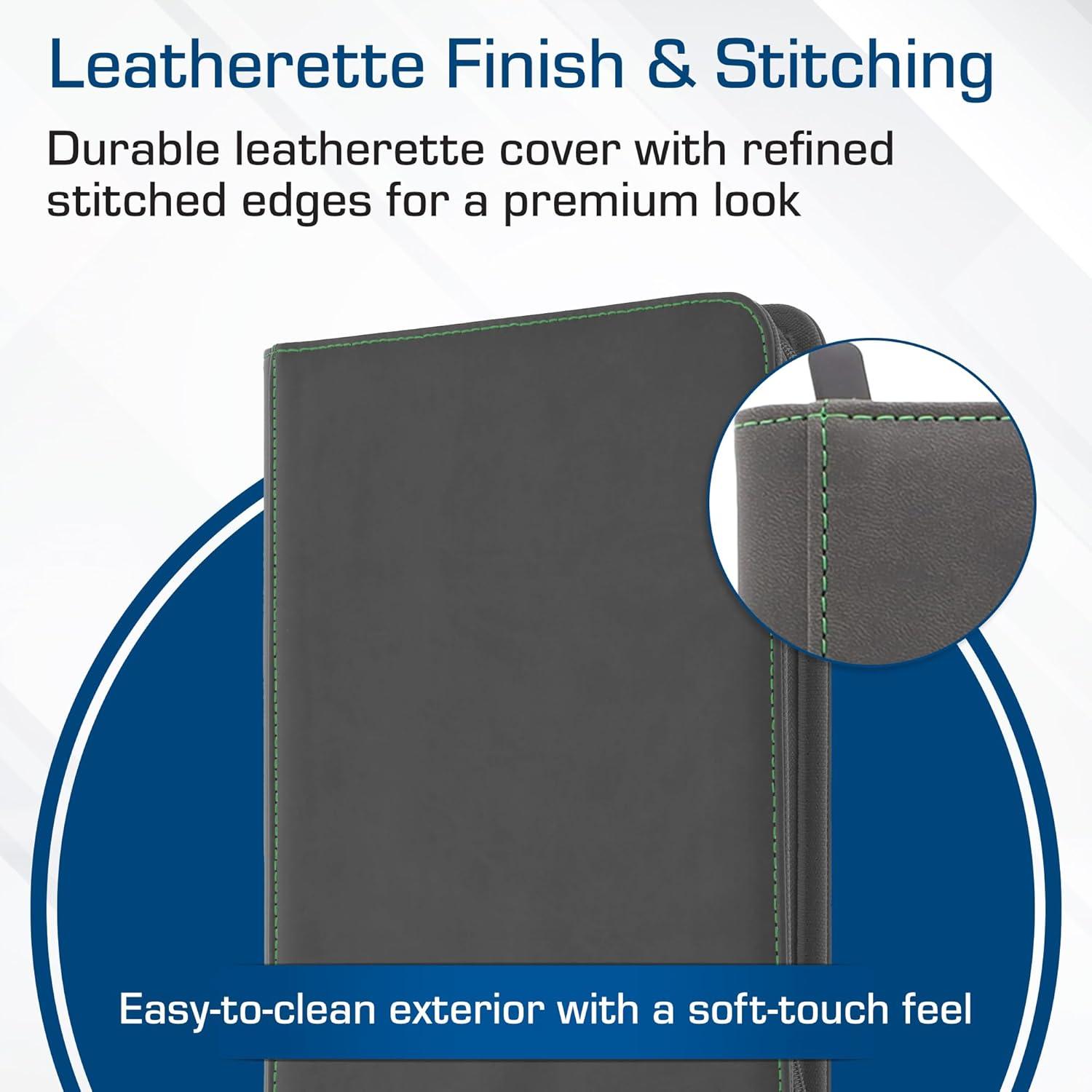 image:imageBCW ZFolio 9Pocket LX Album Gray Secure Zipper Card Organizer Premium Leatherette Card Collection Binder Trading Card Binder for Pokemon MTG Sport Cards and More