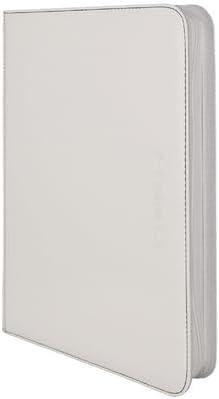 image:imageBCW ZFolio LX Zipper Portfolio Premium White Leatherette 12Pocket Playset Album Secure Zipper 480 Card Capacity Card Collectors Dream Card Organizer Trading Card Storage
