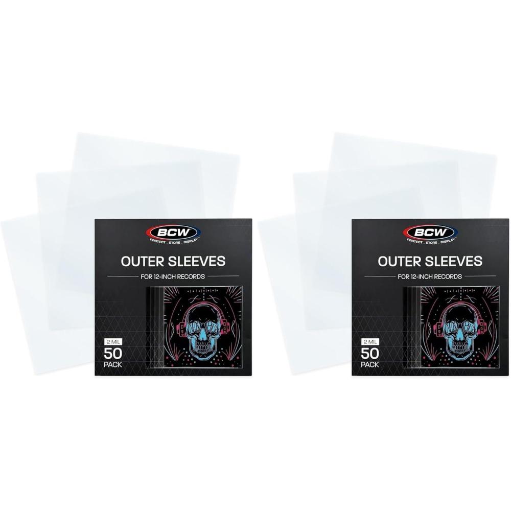 image:imageBCW 12Inch Outer Sleeves 50 Pack Clear 2 Mil Polypropylene AcidFree Archival Quality for 33 13 RPM Album Covers Ideal for Collectors2 Mil Thickness Pack of 2