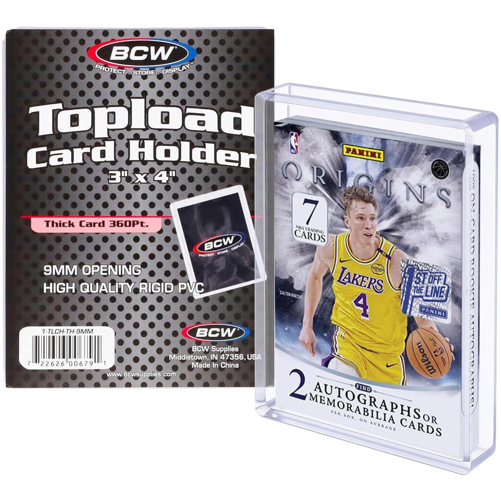 image:imageBCW 360 PT Thick Card Topload Holder  Pack of 1  Durable Rigid PVC Toploader  Toploaders for Memorabilia Jersey Patch and Relic Cards  Ideal for Collectors and Hobbyists