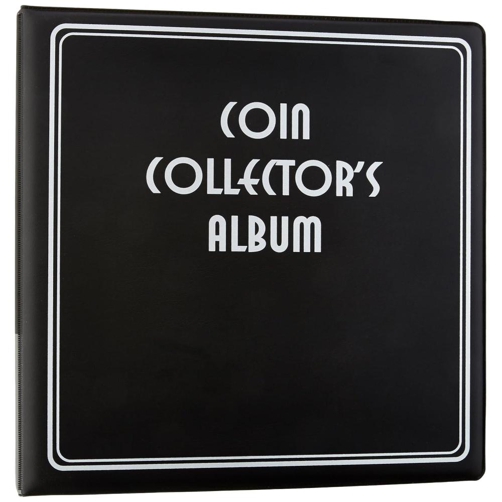 image:imageBCW 3Inch Coin Collectors Album  Black  HeavyDuty Coin Binder for Collectors  Holds Up to 90 Pages  Durable Coin Collection Book Holder