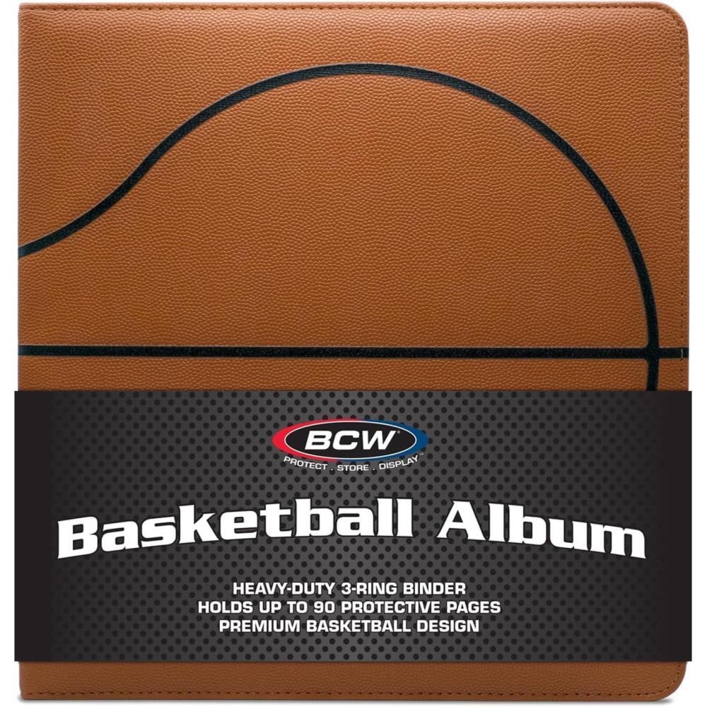 image:imageBCW 3inch Sports Collectors Album  Basketball  Storage for Over 800 Cards  Ideal for Organizing Baseball Football Basketball Trading Cards  Aesthetic Display for Sports Memorabilia EnthusiastsBasketball
