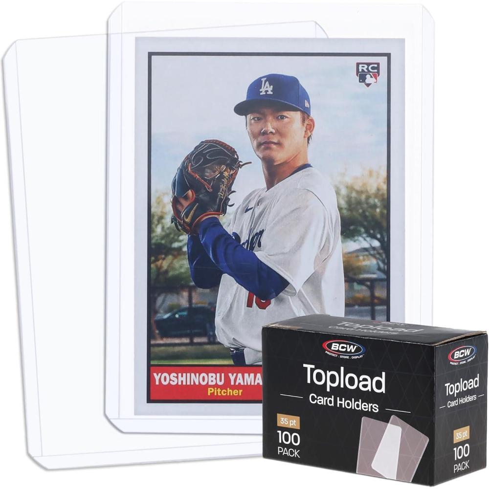 image:imageBCW 3x4 Standard Topload Card Holders  100 Pack  Top Loaders for Cards  Rigid Card Protector  Fits Standard Size Cards Up to 20ptStandard