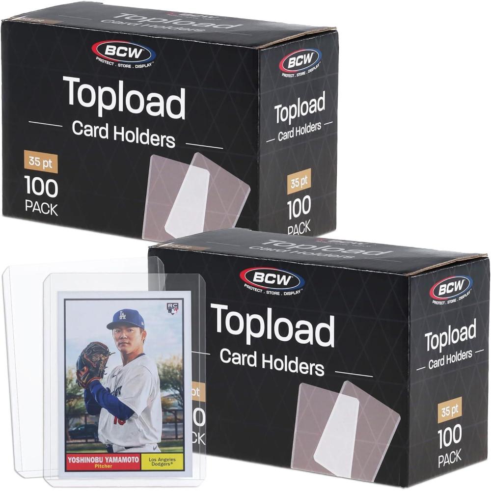 image:imageBCW 3x4 Standard Topload Card Holders 200 Pack Rigid Toploaders for Cards Standard Trading Card Toploaders for Baseball Pokmon MTG Sports Cards Holds Up to 20 ptStandard