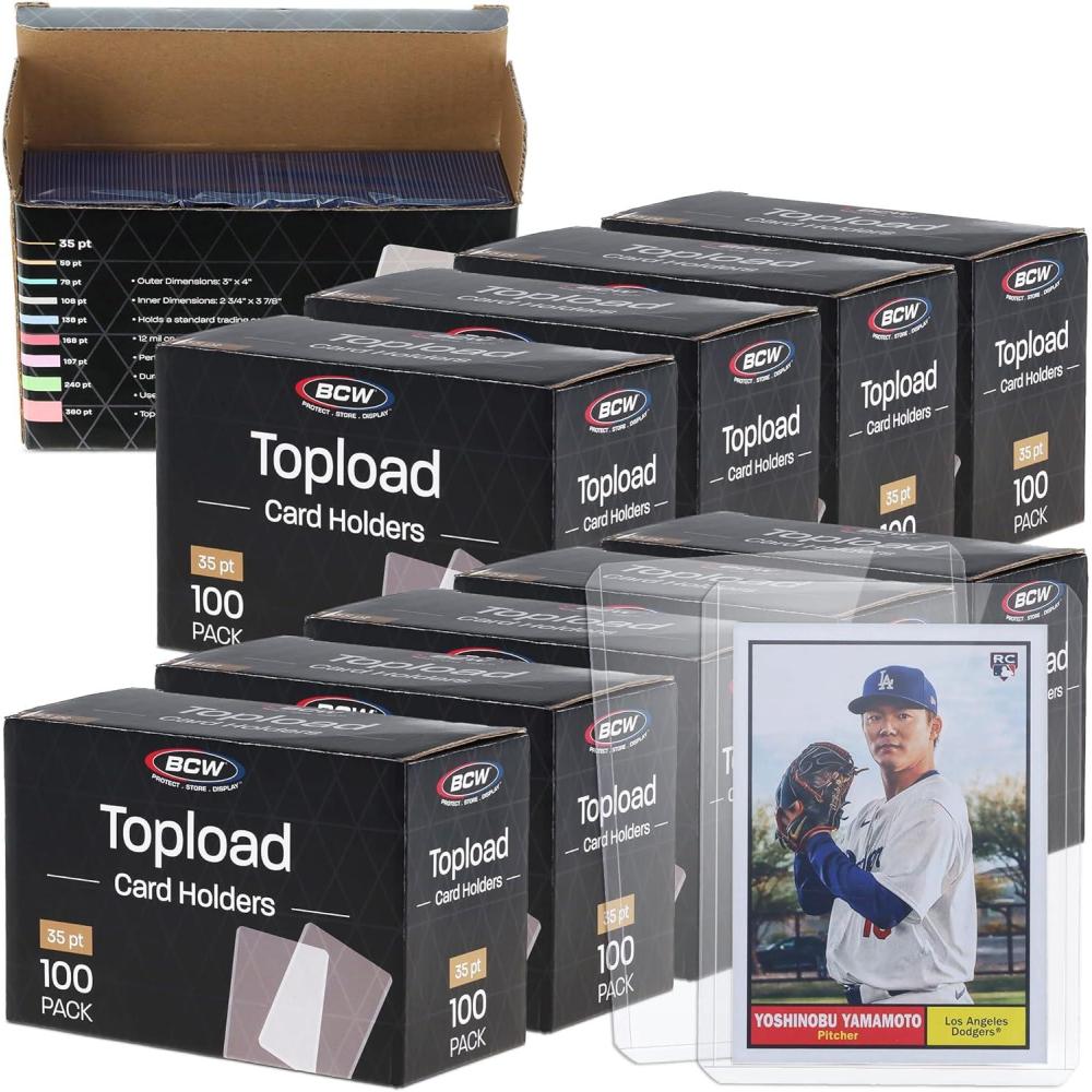 image:imageBCW 3x4 Top Loader Cards  1000 Pack  Rigid Toploaders for Cards  Standard Trading Card Toploaders for Baseball Pokmon MTG Sports Cards  Holds Up to 20 pt1000 Pack