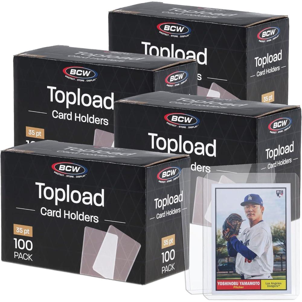 image:imageBCW 3x4 Top Loader Cards  1000 Pack  Rigid Toploaders for Cards  Standard Trading Card Toploaders for Baseball Pokmon MTG Sports Cards  Holds Up to 20 pt400 Pack
