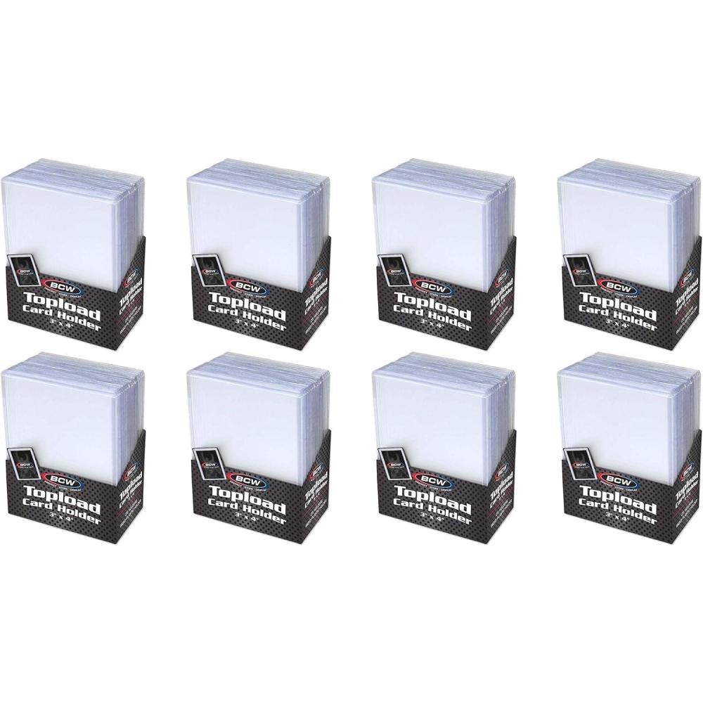 image:imageBCW 3x4 Topload Card Holder  Standard  200ct  Rigid PVC Trading Card Protection for Baseball Cards Football Cards and Trading Cards Like Pokmon and MTG  Holds Cards Up to 20pts200 Pack