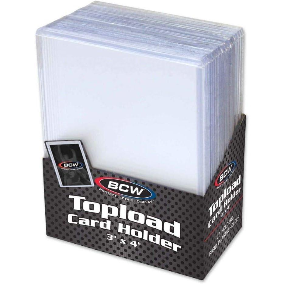 image:imageBCW 3x4 Topload Card Holder Standard 25ct Rigid PVC Trading Card Protection for Baseball Cards Football Cards and Trading Cards Like Pokmon and MTG Holds Cards Up to 20pts