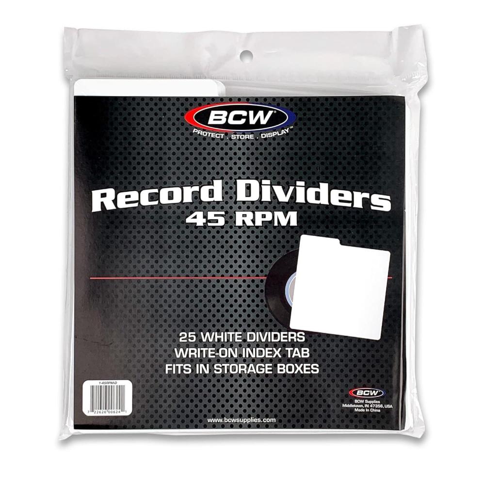 image:imageBCW 45 RPM Record Dividers  Archival Quality Vinyl Organizer