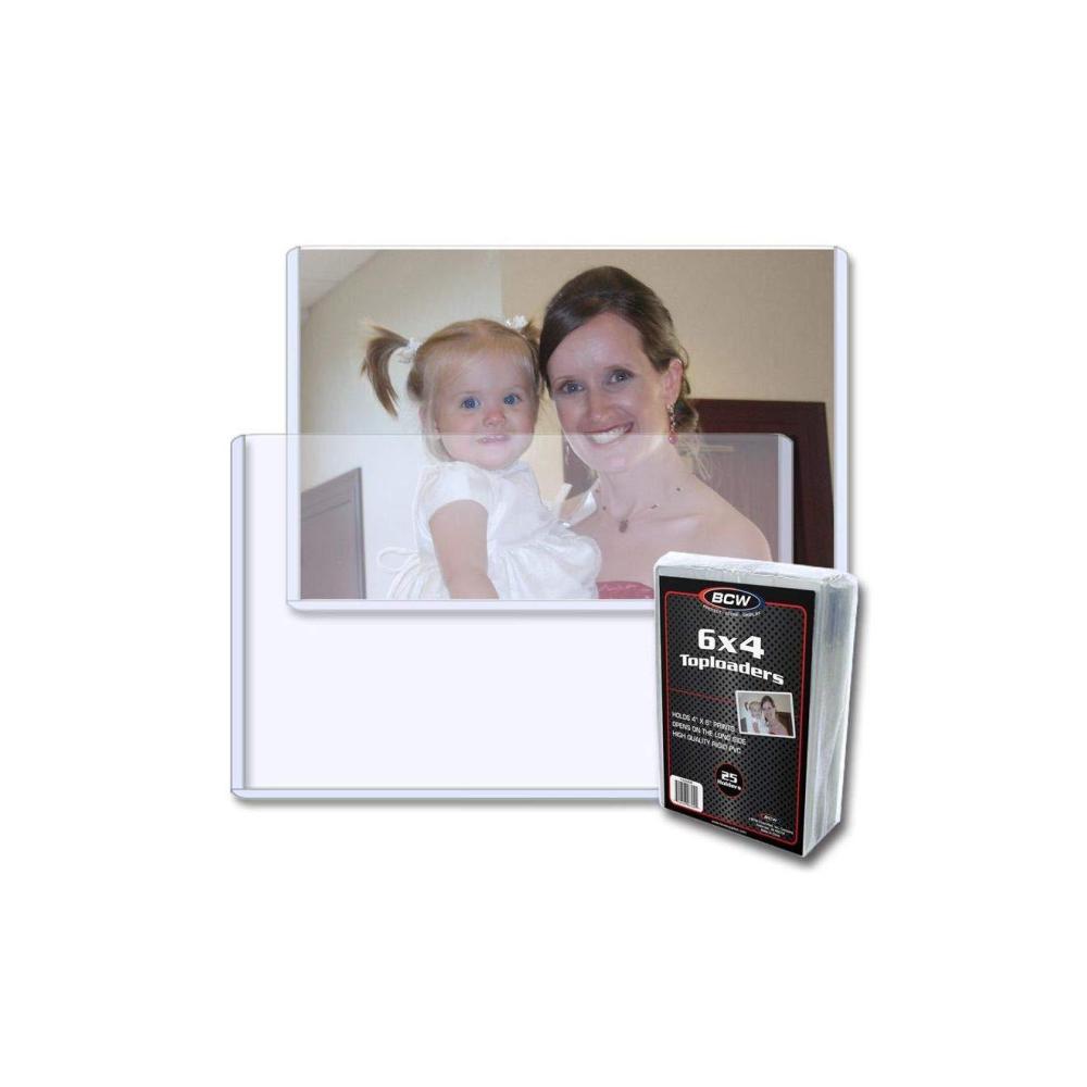 image:imageBCW 6x4 Topload Holder 25 Pack Rigid PVC Card Holder for Postcards amp Photos Premium Protection for 4x6 Photos Trading Cards amp Collectibles Open Long Side Design