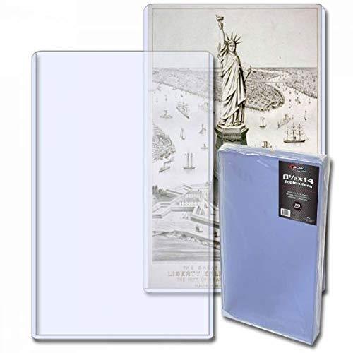 image:imageBCW 85x14 Card Top Loaders Rigid PVC Clear Toploaders for LegalSized Paper Menus Documents Topload Holder Photocard Holder Durable Thick Top Loaders for Cards Photos Prints