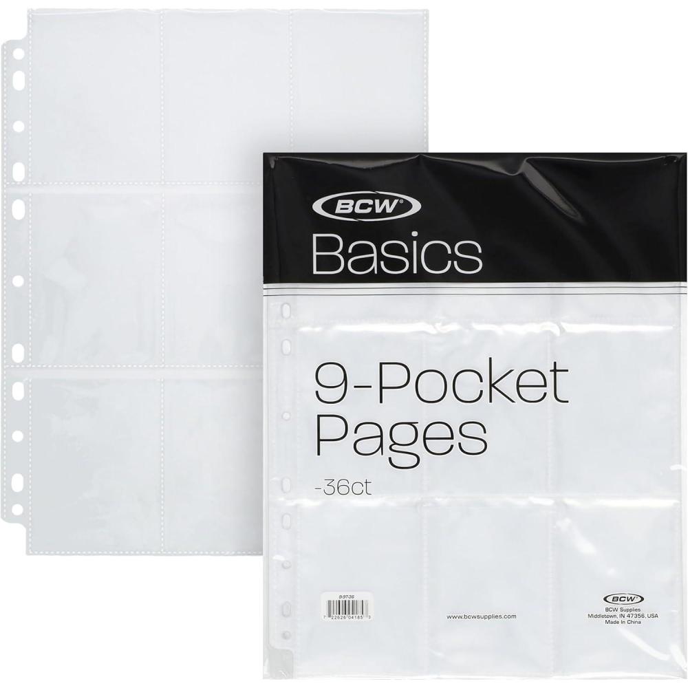 image:imageBCW Basics 9Pocket Pages 70 Pack  Binder Sheets for Trading amp Sports Cards  Archival Protectors for Collectibles36 Pack