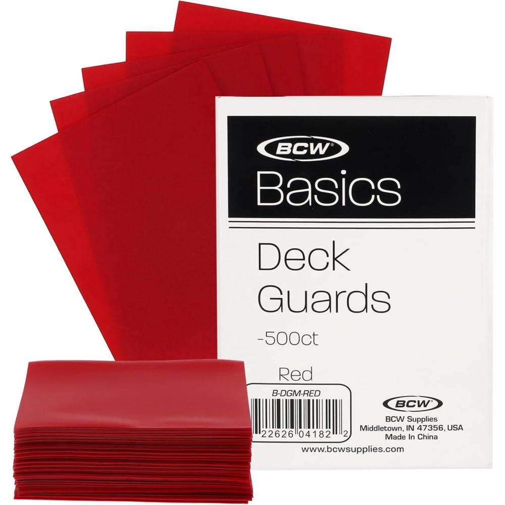 image:imageBCW Basics Card Sleeves  500 Count Box  AcidFree Archival Safe  Durable CostEffective Card Protector Sleeves for Standard 25 x 35 Trading and Game Cards BlueRed