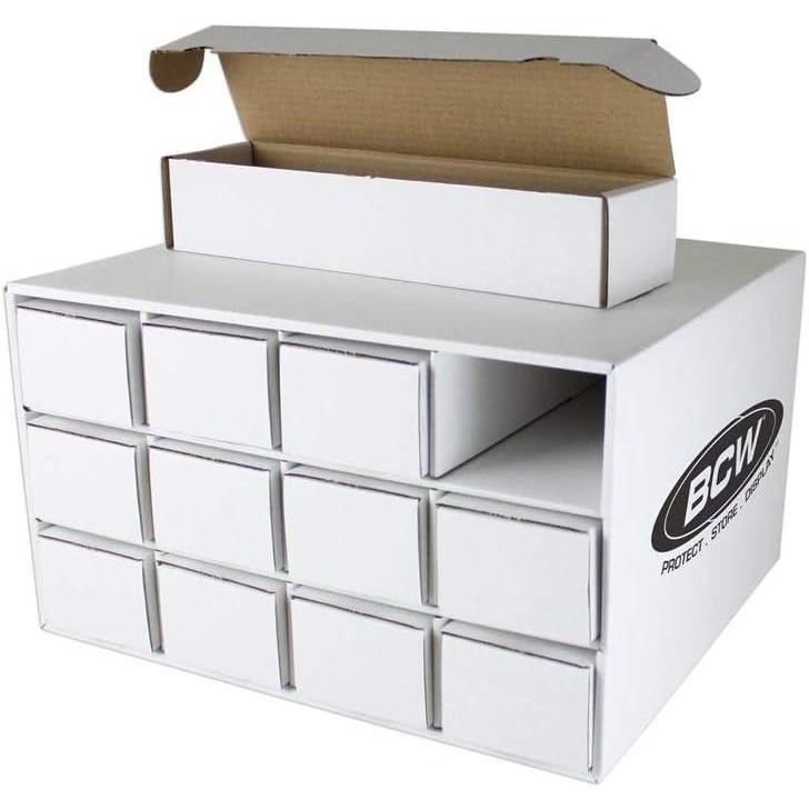 image:imageBCW Card House Storage Unit with 12 x 800ct Boxes Holds Up to 9600 Cards Organizer for Sports Cards Pokmon Magic The Gathering amp More