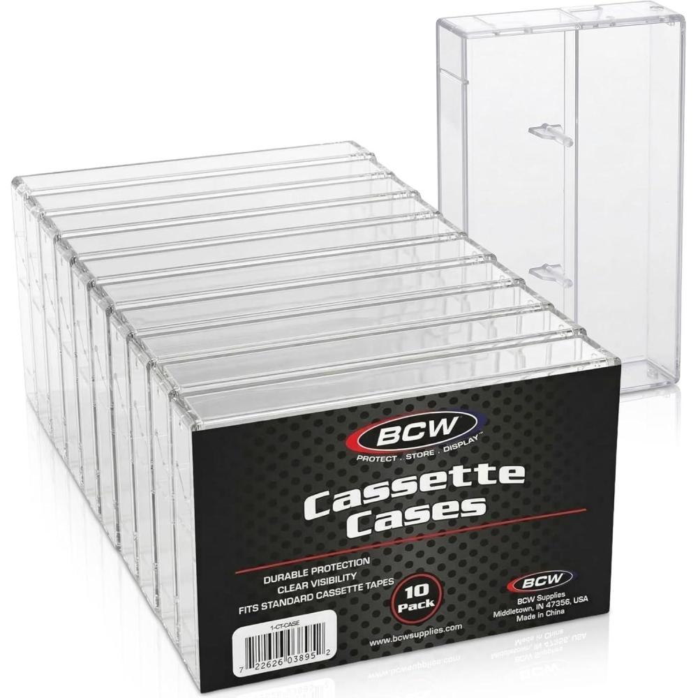 image:imageBCW Cassette Tape Cases 20 Pack Clear Replacement Audio Cassette Cases Protect amp Store Standard Cassette Tapes Durable Plastic Storage for Music amp Blank Tapes10 Pack