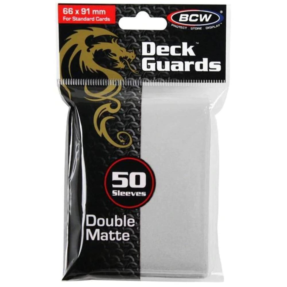 image:imageBCW Deck Guard Double Matte Purple Card Sleeves AcidFree ArchivalSafe No PVC AntiGlare Matte Finish Fits Standard 2 x 3 Game Cards Durable Deck Protector Sleeves 50 CtWhite