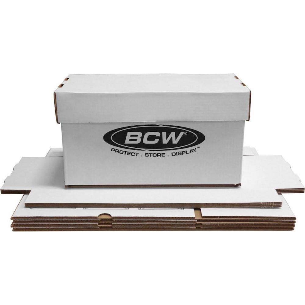 image:imageBCW Durable 45 RPM Vinyl Record Storage Box  5 Pack  Stackable HeavyDuty Cardboard  White Corrugated Cardboard Ideal for DJs Show Vendors Record Collectors  Holds 150 7Inch Singles10 Pack