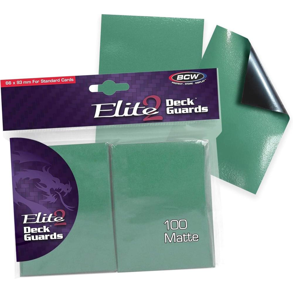 image:imageBCW Elite2 Matte Card Sleeves Mulberry AntiGlare Front Textured Back Fits Standard 25 x 35 Cards 100 PackSeafoam