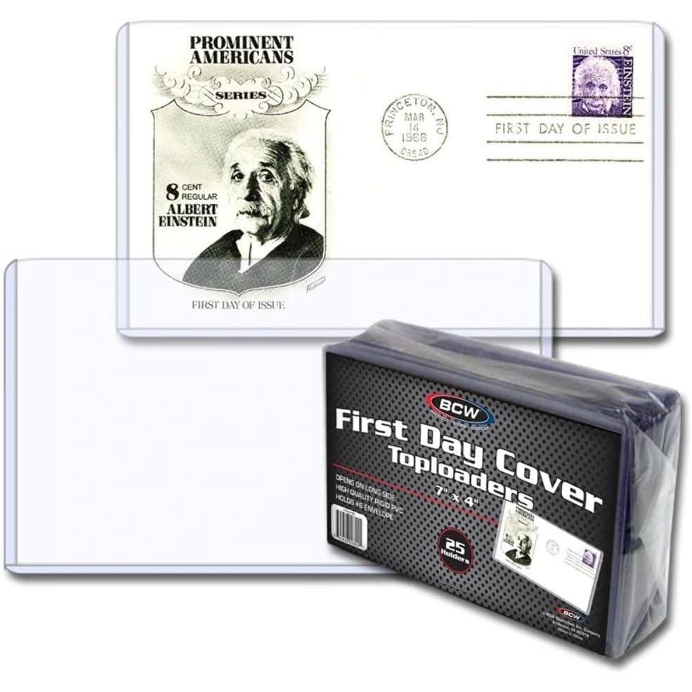image:imageBCW First Day Cover Toploader  Top Loader Premium 6 Envelope Protection  Top Loaders for Cards Photos and Postcards  7 18 x 4 316  AcidFree  Ideal for First Day Cover Collectors