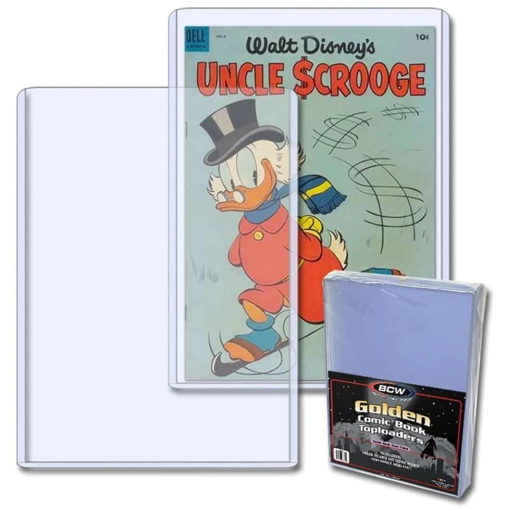 image:imageBCW Golden Age Comic Book Toploader 10 ct Rigid Comic Book Protector Hard Case Holds Golden Age Comics Short Side Opening Top Loaders for Comics amp Display