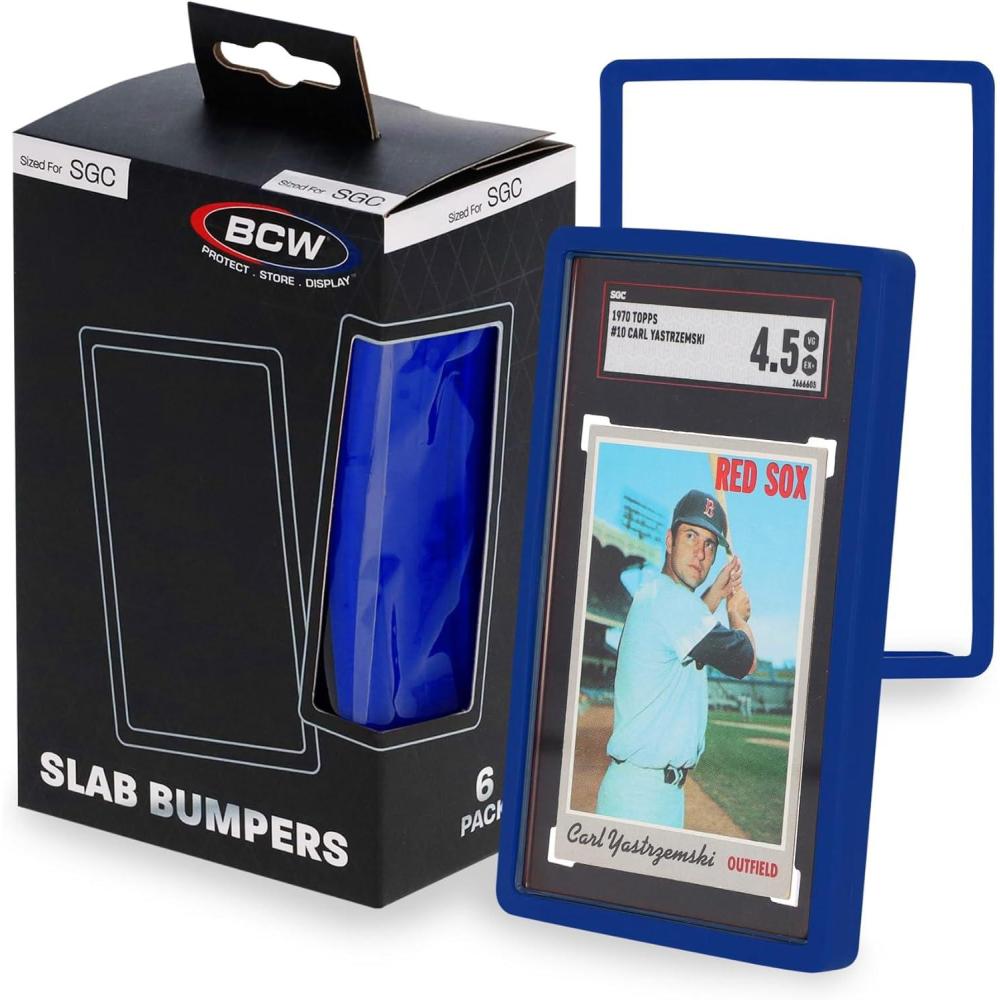 image:imageBCW Graded Blue Card Slab Bumpers for SGC 6Pack Edge Protectors for Sports amp Trading CardsBlue