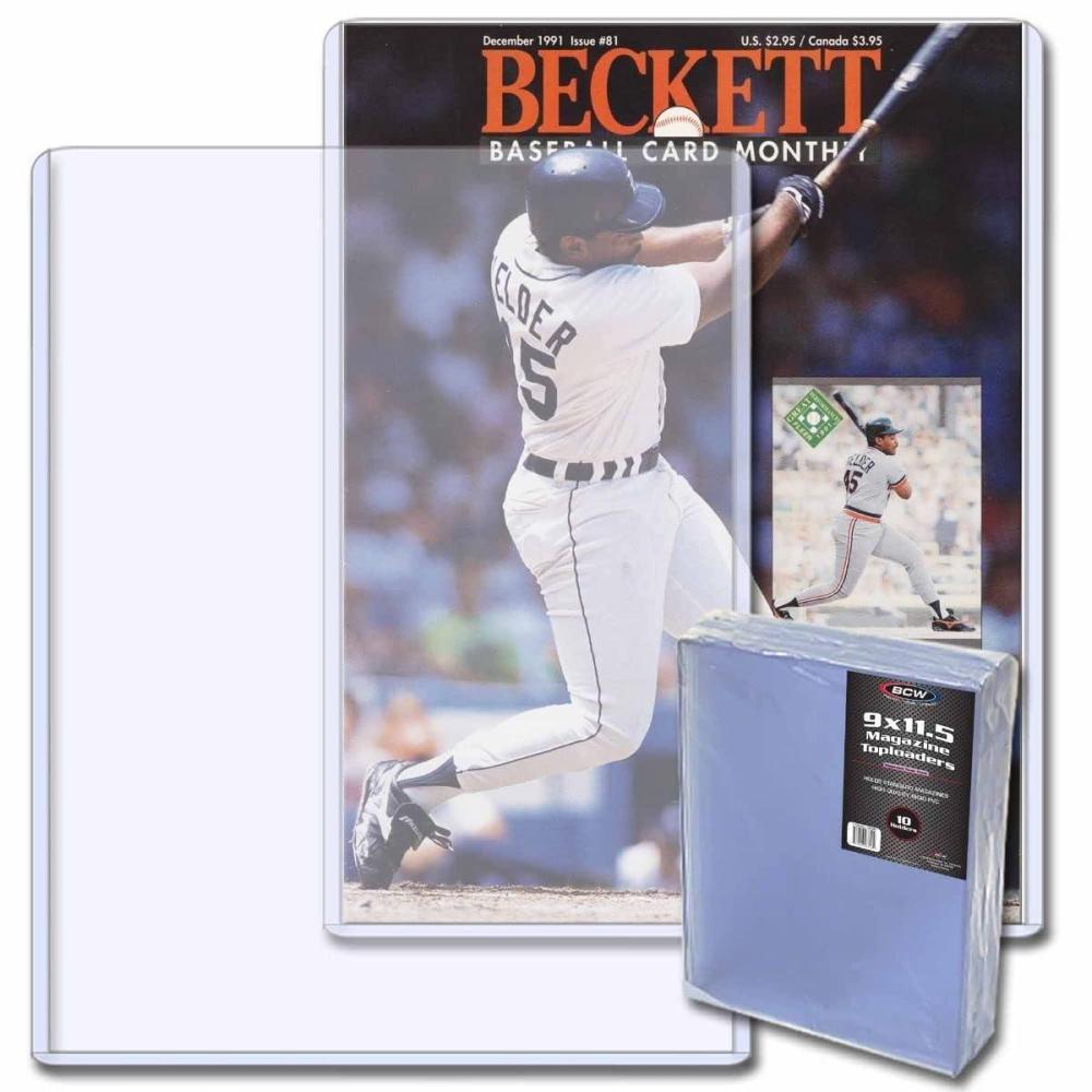 image:imageBCW Magazine Topload Holder  5MM Pack of 10  Premium Quality Rigid PVC Crystal Clear Display AcidFree Toploaders  Protective Display for Beckett Price Guides amp Magazines Documents and Photos