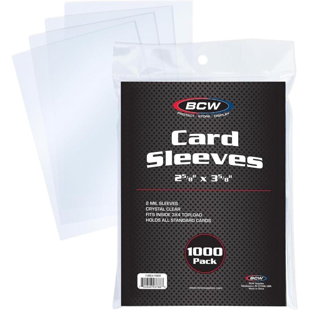 image:imageBCW Penny Sleeves 1000 Crystal Clear AcidFree Sleeves 258 x 358 for Trading Cards Baseball Basketball Football Hockey Pokemon MTG1000 Pack