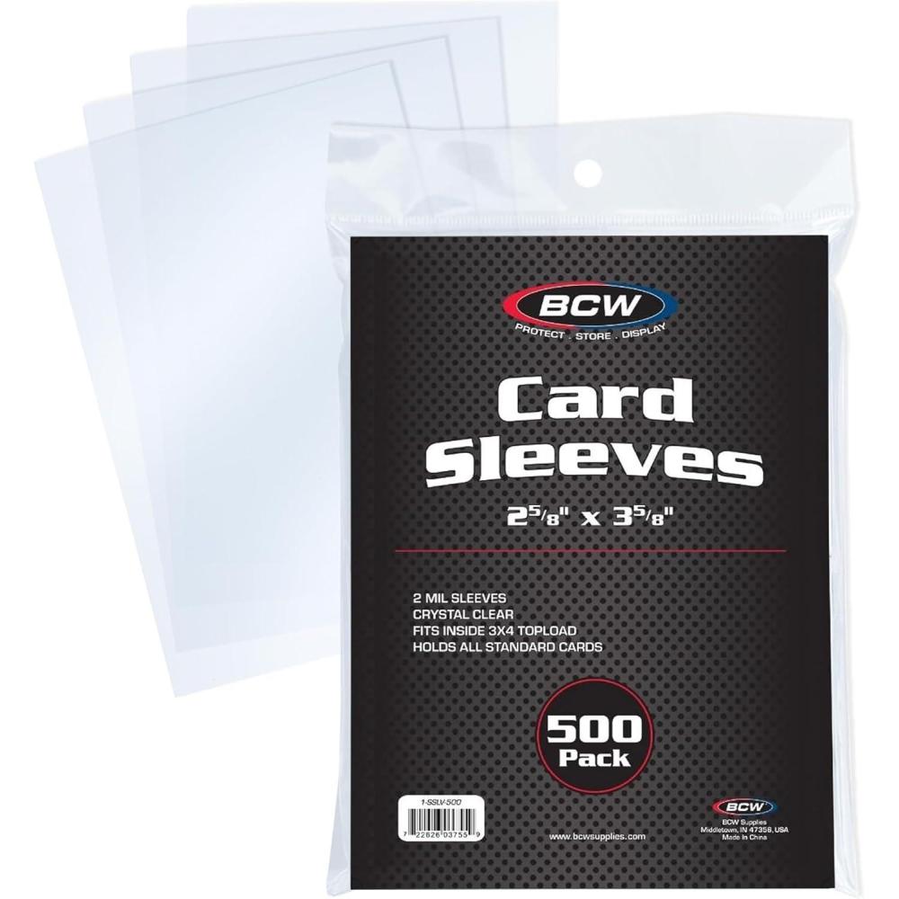 image:imageBCW Penny Sleeves  1000 Crystal Clear AcidFree Sleeves  258 x 358  for Trading Cards  Baseball Basketball Football Hockey Pokemon MTG500 Pack