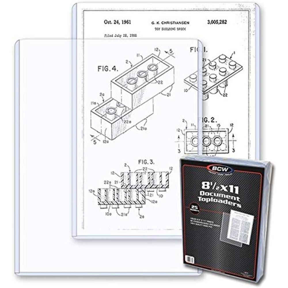 image:imageBCW Premium 85x11 Topload Holder Rigid PVC No Harmful Additives Protects Photos Prints and Work Papers Crystal Clear Display Document Toploader Clear Plastic Document Holder