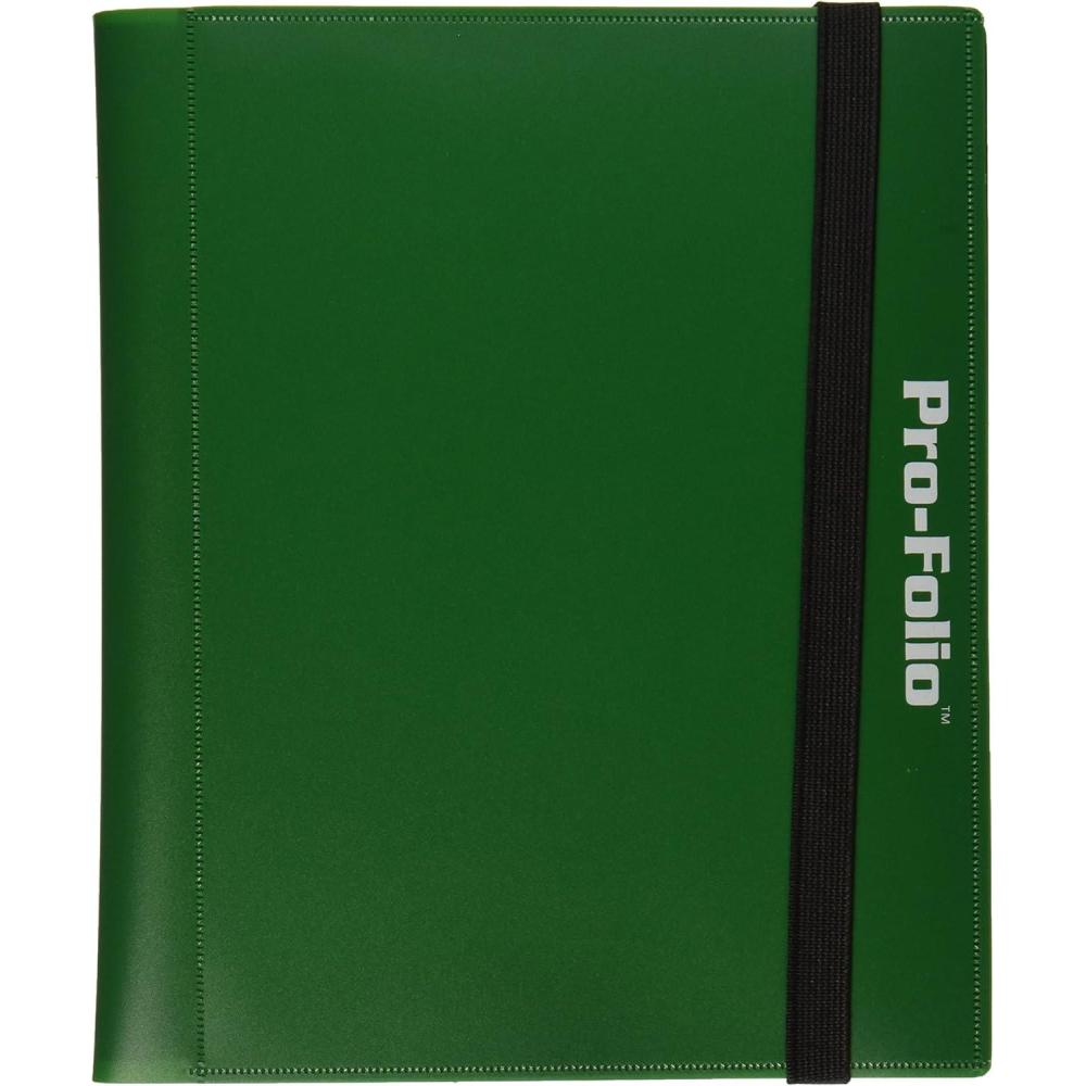 image:imageBCW ProFolio 4Pocket Card Album Black SideLoading Design Trading Card Binder Holds up to 160 Cards Perfect Storage and Display Solution for Sports Trading and Gaming Card CollectionsGreen