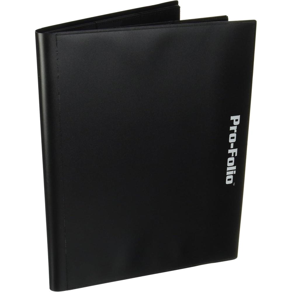 image:imageBCW ProFolio 9Pocket Card Album Black Archival Safe SideLoading Trading Card Binder Premium Collectible Storage Solution for Trading Cards TCG Sports Cards and More 360Card CapacityBlack