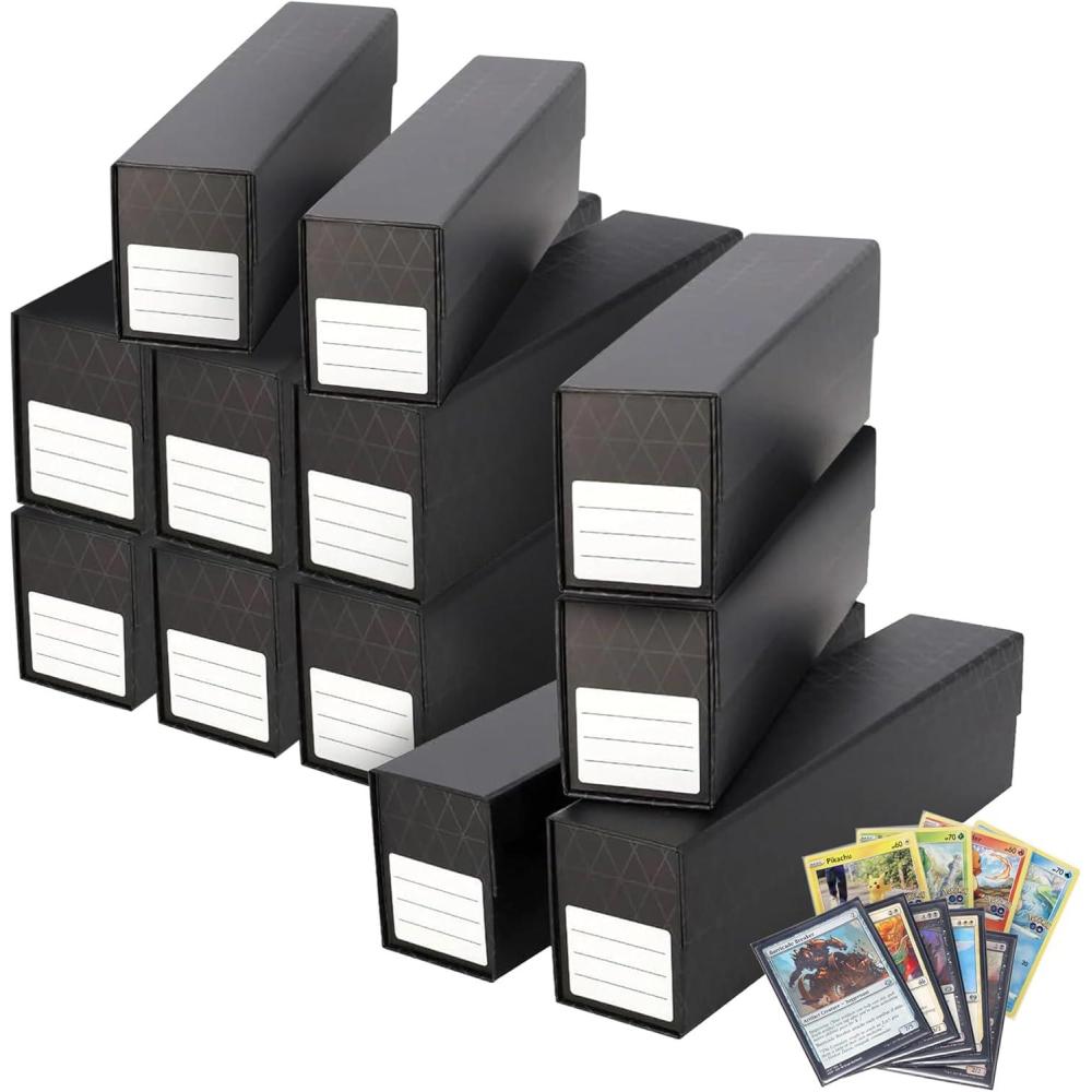 image:imageBCW QuickFold Card Storage Box for Sleeved Cards  3 Pack  Not for Toploaders  Magnetic Closure  Holds 5001200 Sleeved or Unsleeved Cards  MTG Card Storage12 Pack