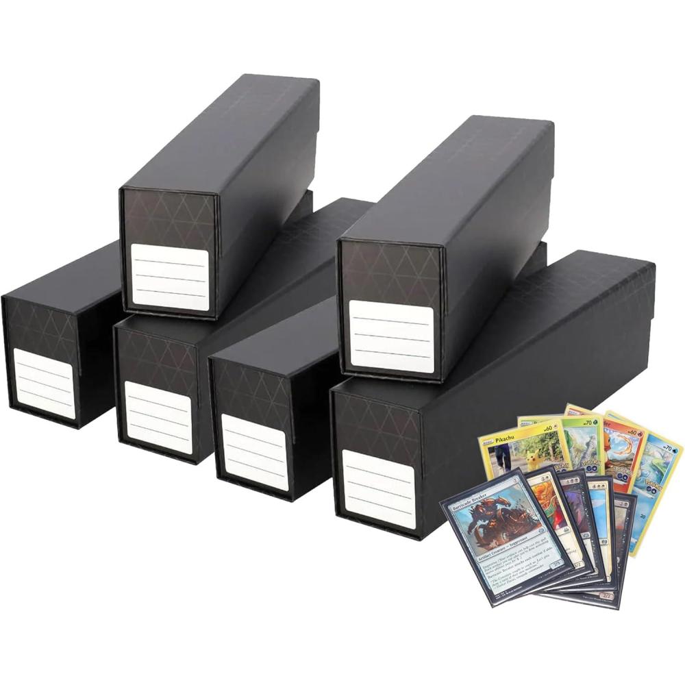 image:imageBCW QuickFold Card Storage Box for Sleeved Cards 3 Pack Not for Toploaders Magnetic Closure Holds 5001200 Sleeved or Unsleeved Cards MTG Card Storage6 Pack