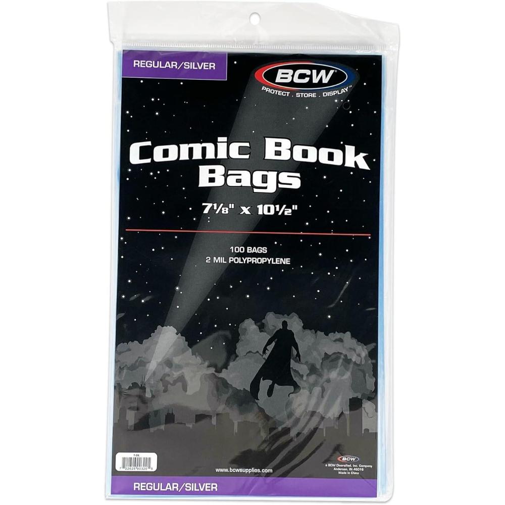 image:imageBCW Silver Age Comic Bags 1000 Pack  AcidFree Archival Comic Book Bags for Silver Age Comics  Crystal Clear BCW Comic Book Bags for Collection Storage