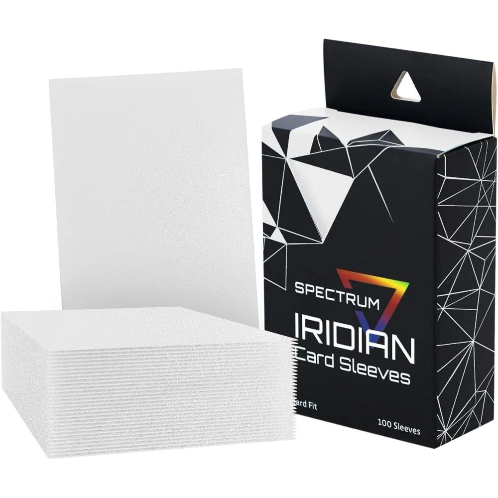 image:imageBCW Spectrum Iridian Matte Card Sleeves Pack of 100 White MTG Card Sleeves for All 25 x 35 Gaming Cards 130Micron Thick Matte TournamentWhite