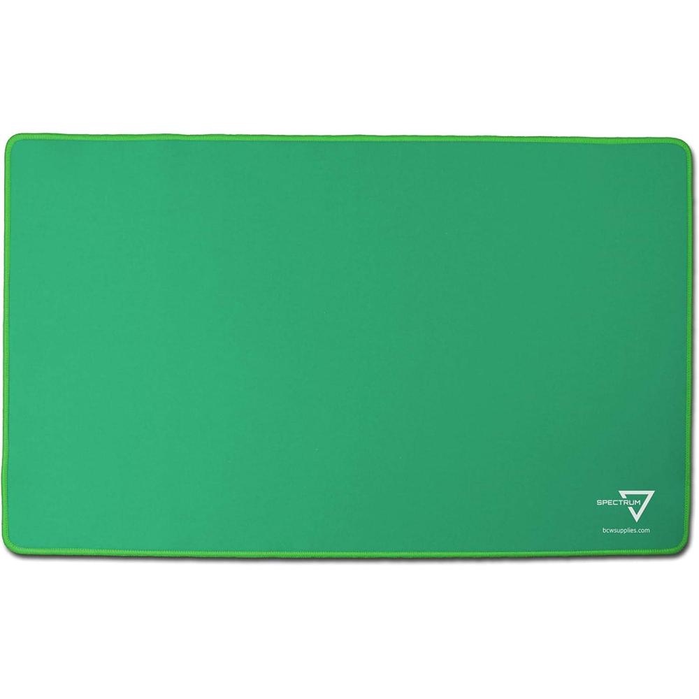 image:imageBCW Spectrum Playmat  Black 24 x 14  Stitched Edges for Durability  Ideal for TCG Tabletop Gaming amp Magic The GatheringGreen