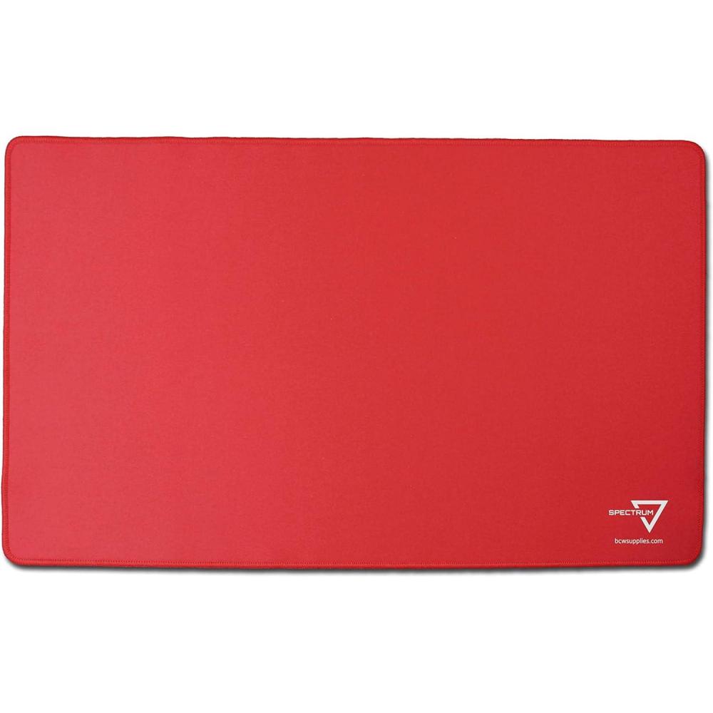 image:imageBCW Spectrum Playmat  Black 24 x 14  Stitched Edges for Durability  Ideal for TCG Tabletop Gaming amp Magic The GatheringRed