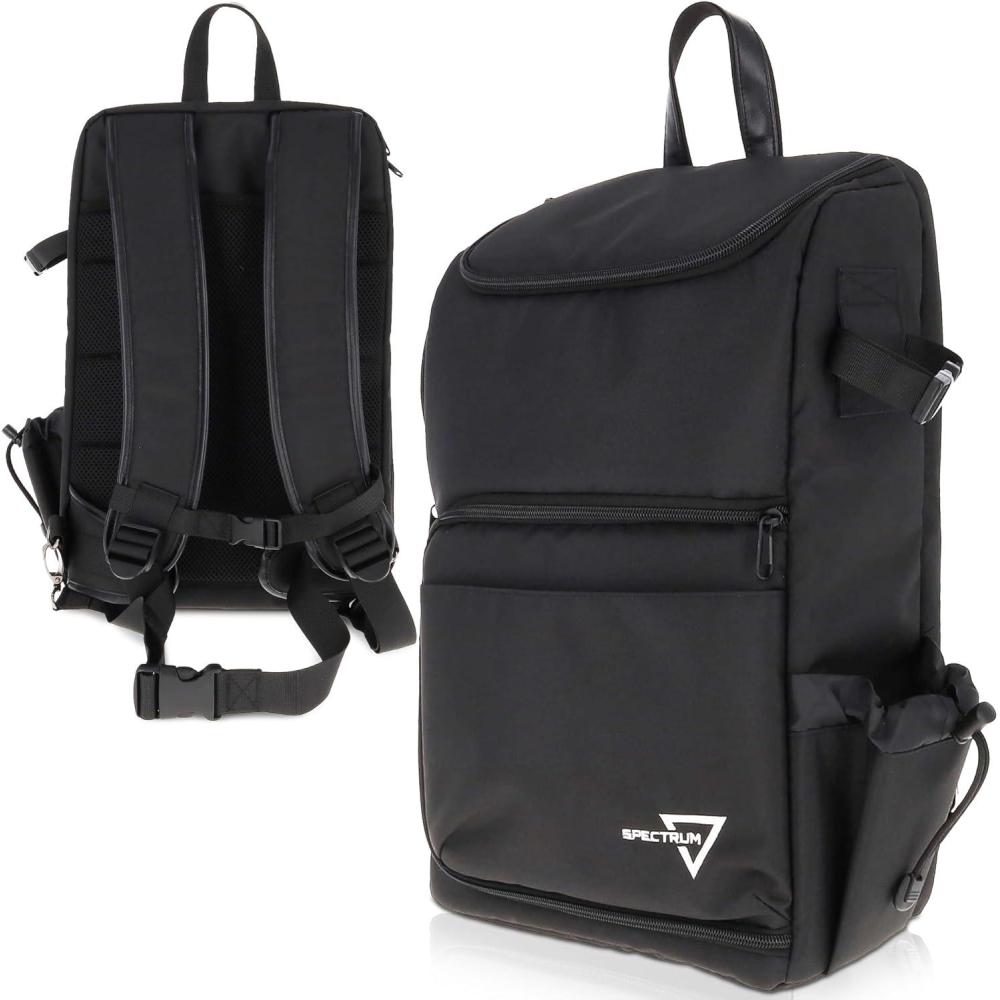 image:imageBCW Spectrum TCG Backpack Holds 79 Prism Deck Cases Configurable Storage for Cards amp Gear Playmat Strap amp Side Pocket Durable amp TravelFriendly Design Cyber PinkTealBlack