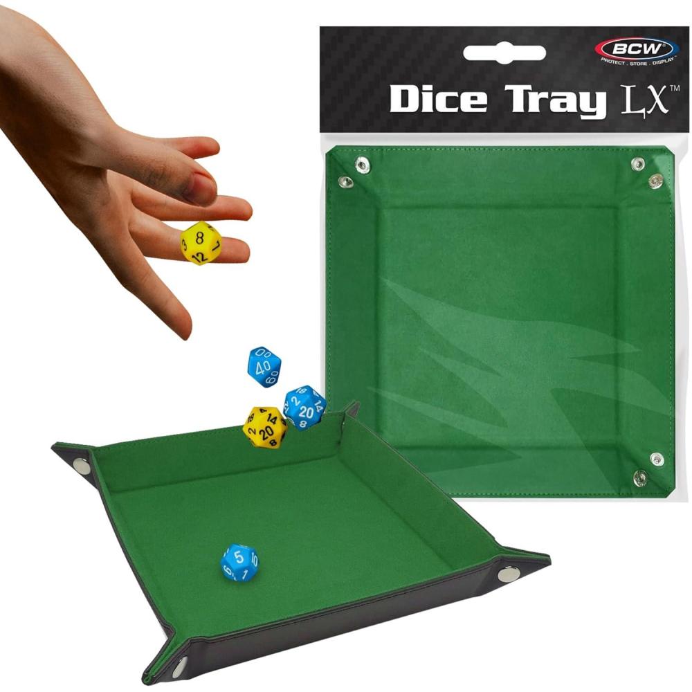 image:imageBCW Square Dice Tray Blue 7x7 Inches Ideal for Dungeons and Dragons Pathfinder etc Dice Rolling Tray Gaming Accessory for Tabletop RPGs and Board GamesGrass