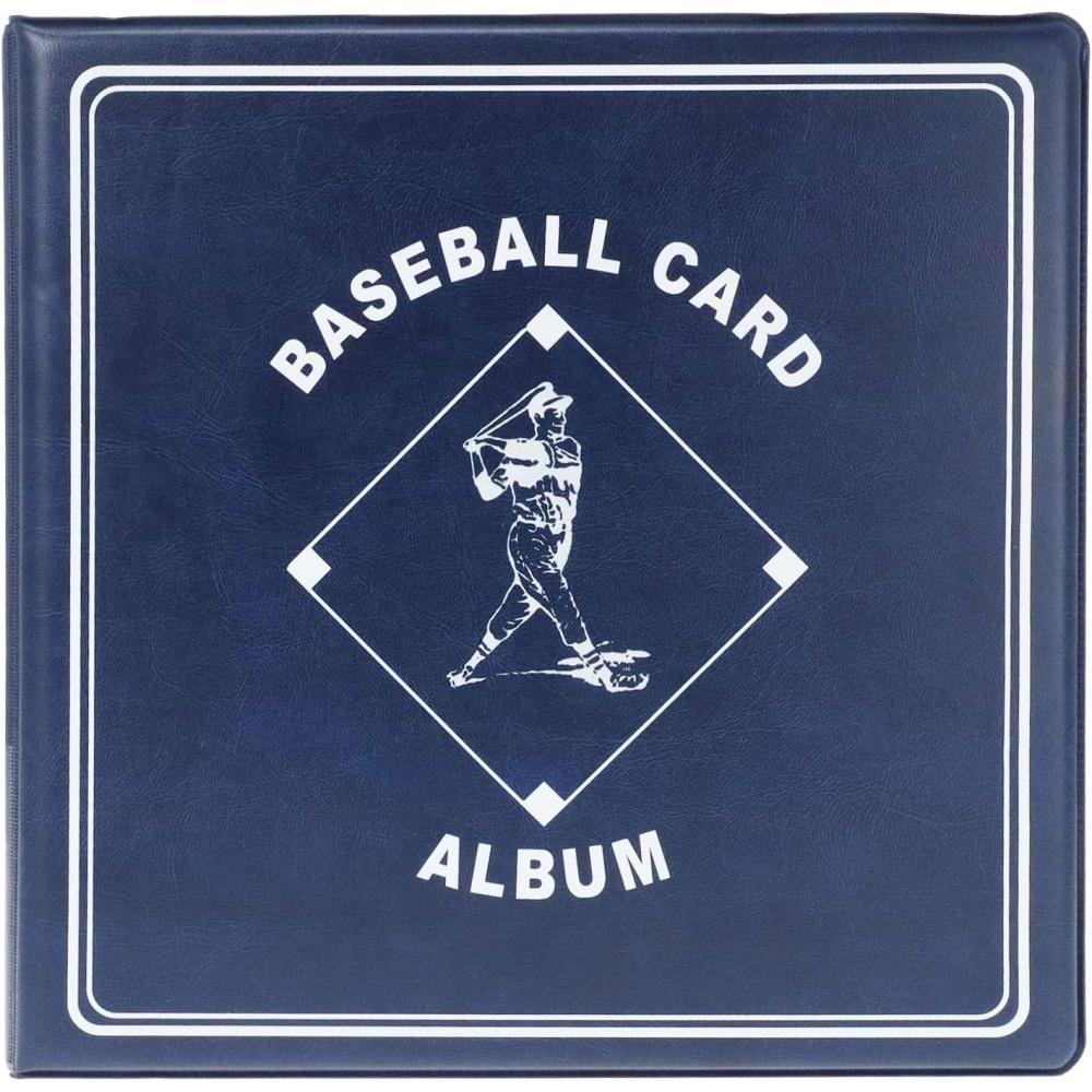 image:imageBCW Supplies Baseball 3 Album  Blue  Premium Durable Binder for 90 Baseball Cards HeavyDuty DRing Lasting Durability and Classic Display  Ideal for Collectors Storage and Card ProtectionSingle