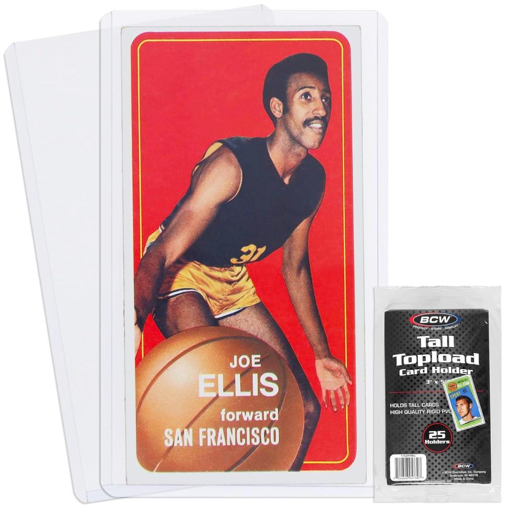 image:imageBCW Tall Card Topload Holders  25 Pack  Premium Top Loaders for Sports Trading Cards  Fits Tall Basketball Football Widevision Cards  Clear Rigid Toploader Card Protectors