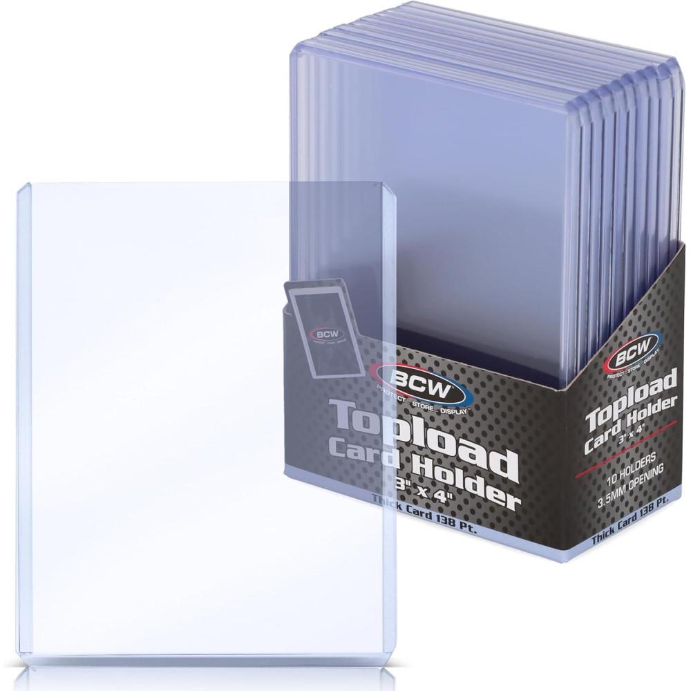 image:imageBCW Thick 138PT Card Top Load Holder Pack of 10 3 x 4