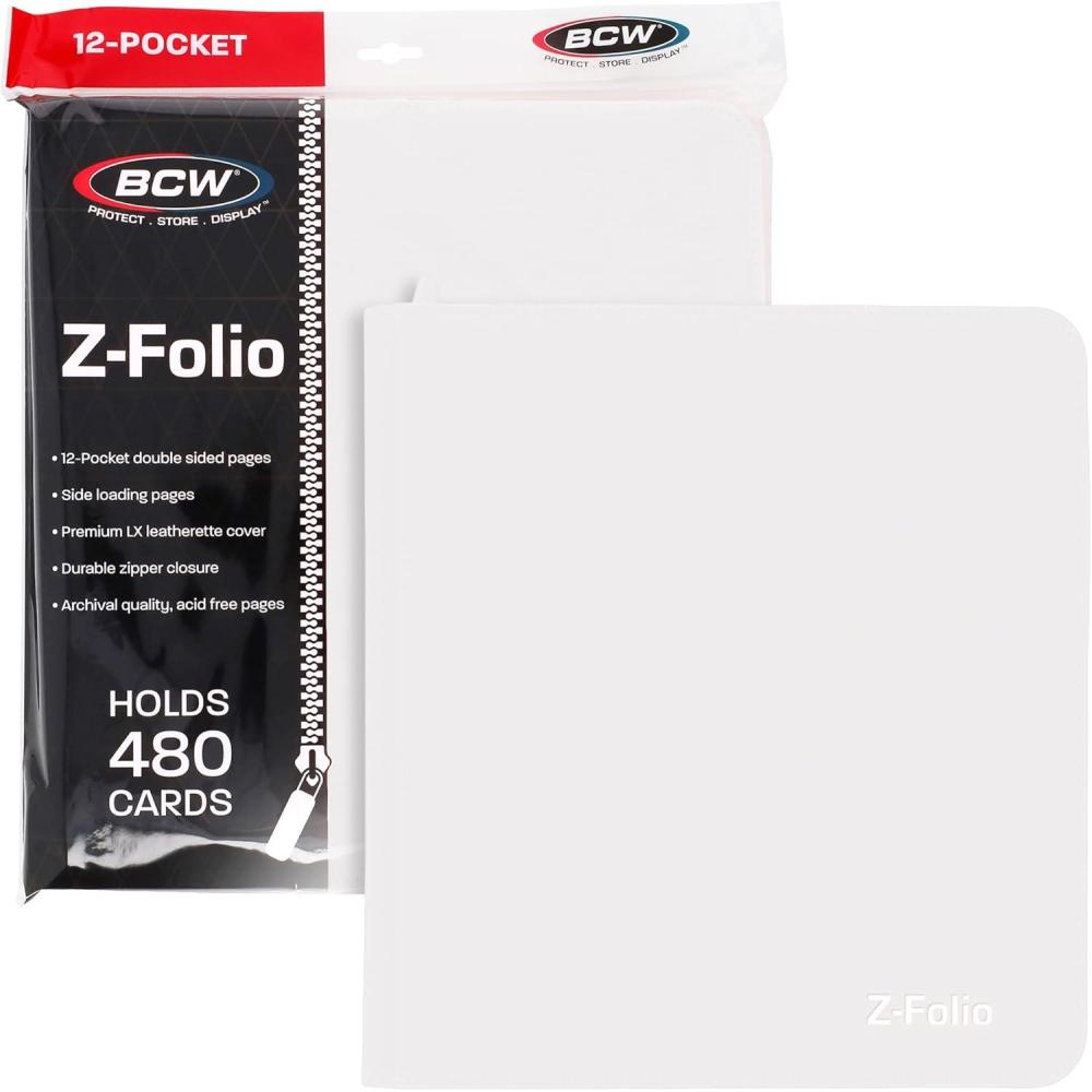 image:imageBCW ZFolio 12Pocket LX USA Portfolio Binder Zip for TCGs AcidFree Archival Safe Polypropylene No PVC OrangeWhite
