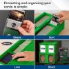 BCW 1600 Card Bin & 500 Deck Guard Sleeves – Green | Holds 1,600+ Cards | Stackable Storage Bin | Anti-Glare Sleeves(Green)
