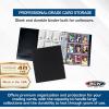 BCW 2-Inch Plain Black Album for Trading Cards | Holds Up to 60 Protective Pages | Heavy Duty D-Ring Binder for Sports Cards, Pokémon, MTG & More