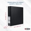 BCW 2-Inch Plain Black Album for Trading Cards | Holds Up to 60 Protective Pages | Heavy Duty D-Ring Binder for Sports Cards, Pokémon, MTG & More