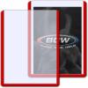 BCW 3×4 Topload Card Holder – Black Border | 25 Pack | Premium Quality Rigid PVC Protector for Standard Size Trading Cards | Card Holders for Sports Cards, MTG, Pokemon, and More (Black)(Red)