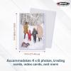 BCW 4×6 Photo & Postcard Topload Holders – 25 Pack | Blue-Tinted 4×6 Toploader Protectors for Photos, Prints & Postcards | Rigid Plastic Toploaders for Display & Storage