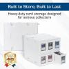 BCW 6 Drawer Card Catalog – White | Stackable Trading Card Organizer Box | Holds Sports Cards, Gaming Cards, Toploaders & Magnetics | Heavy-Duty Plastic Storage with Dividers(White)